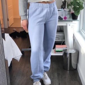 TNA Aritzia Baby blue boyfriend sweatpants